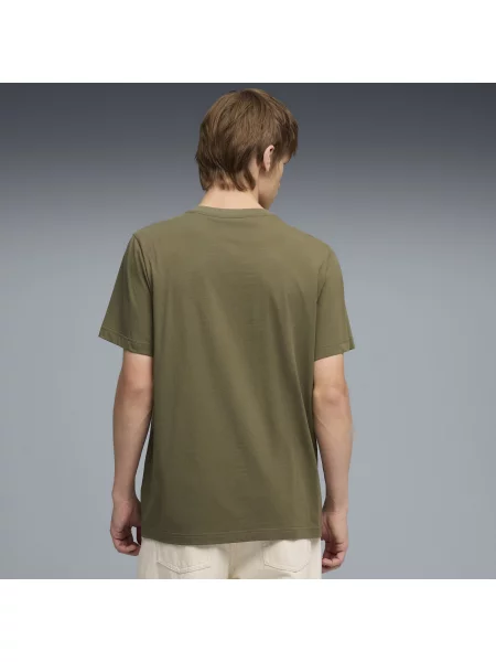 PUMA koszulka Essentials z małym logo No. 1 Odzież S zielony