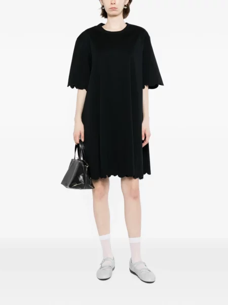 Scurt rochie mini Jnby cu decolteu rotund negru