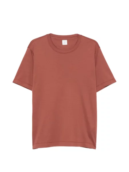 Scurt tricou Eleventy cu decolteu rotund roșu
