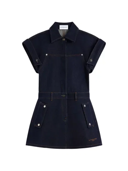 Rochie din denim Givenchy albastru