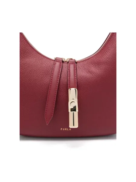 Torebka crossbody Furla zamszowa czerwona