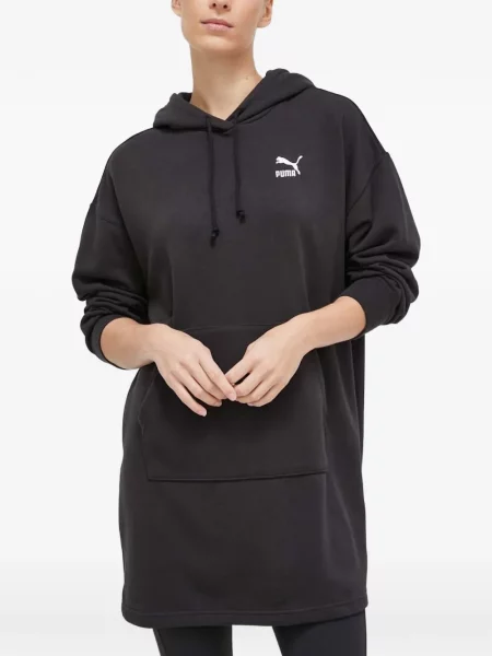 Hanorac cu glugă Puma cu broderie cu cordon negru