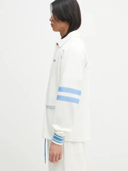 Drôle de Monsieur bluza Le Veste AprËs-sport gładka biały