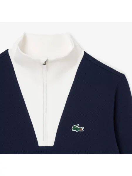Lacoste Bluza Tennis Heritage Uv Protect niebieska