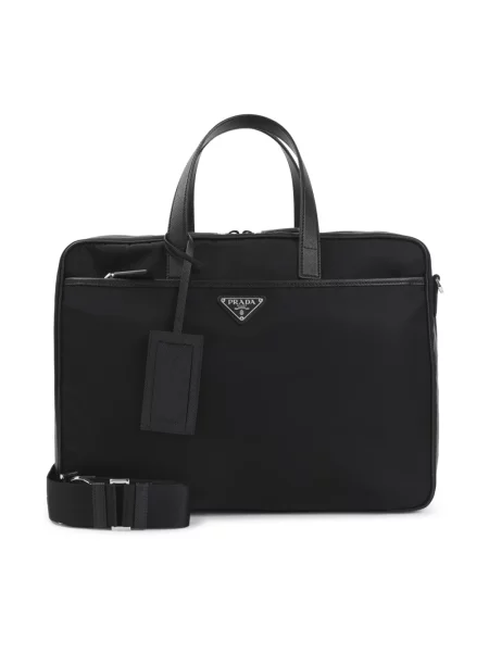 Torba na laptopa Prada czarna