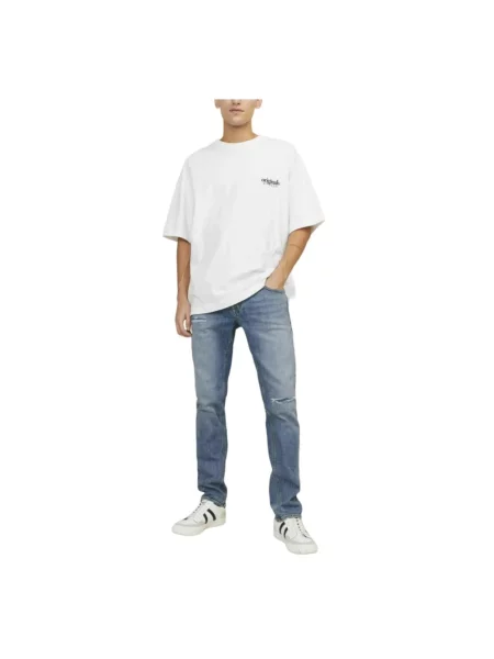 Lniane jeansy Jack & Jones niebieskie