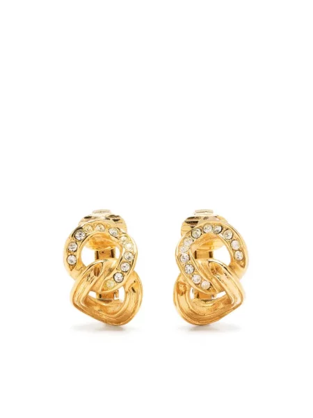 Náušnice Christian Dior Pre-owned zlaté