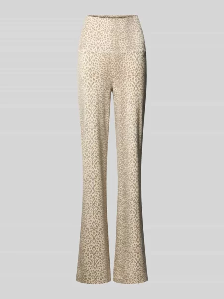 Legginsy o rozkloszowanym kroju we wzór na całej powierzchni model Daisy' Oh April