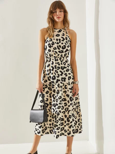 Bianco Lucci Rochie ecru negru