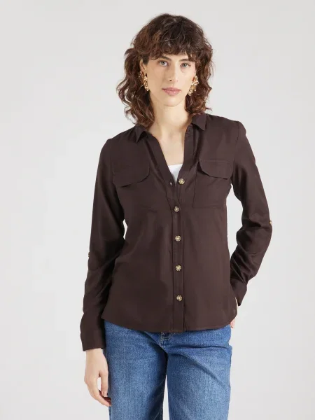 VERO MODA Bluză VMBUMPY ciocolatiu