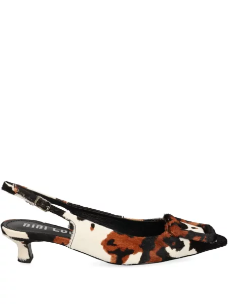 Pantofi cu toc Bibi Lou cu cataramă slingback alb