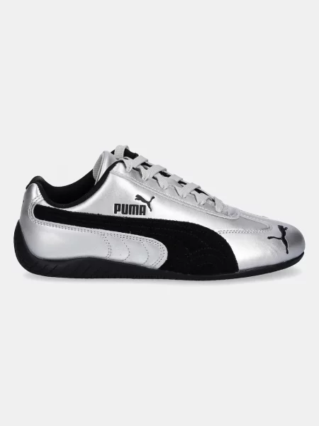 Кожаные кроссовки Puma серые