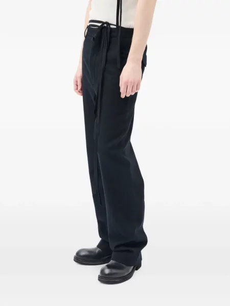 Pantaloni Ann Demeulemeester de lână negru