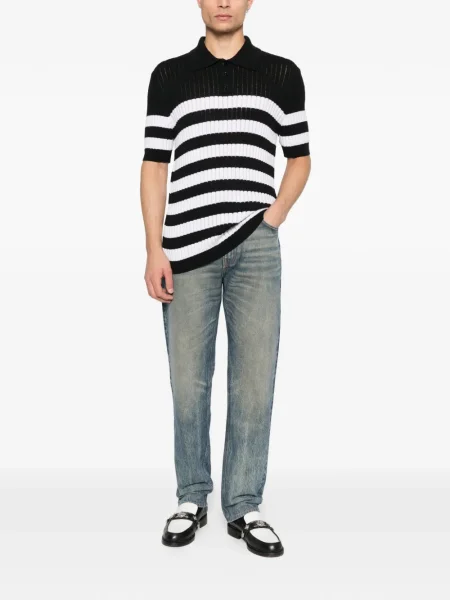 Polo Balmain cu dungi negru