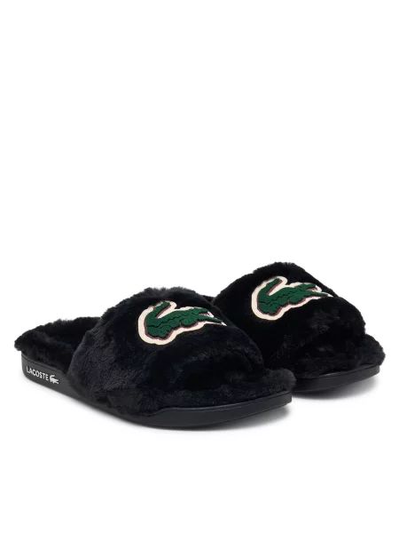 Papuci de casă Lacoste negru