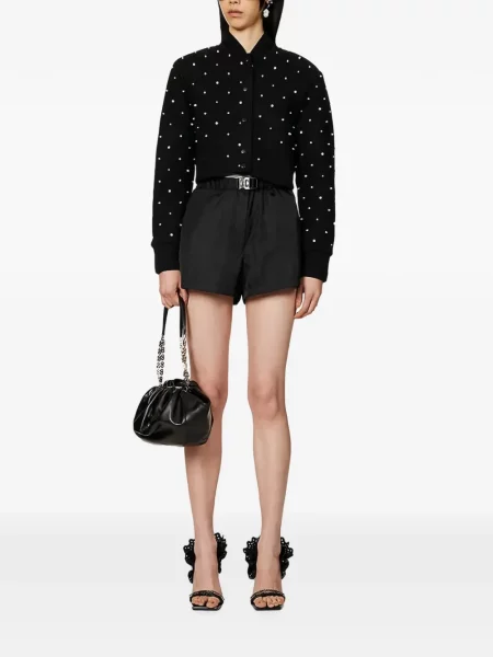 Geacă bomber Givenchy cu perle din satin negru