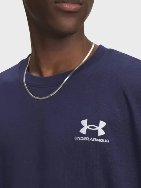 Утеплена футболка Under Armour з автографом синя