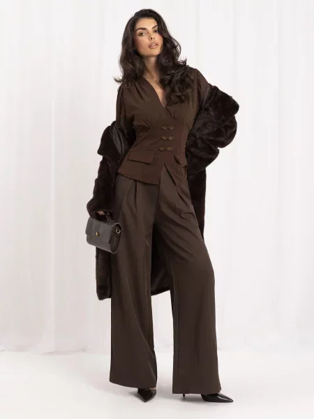 Hlače Italy Moda crna
