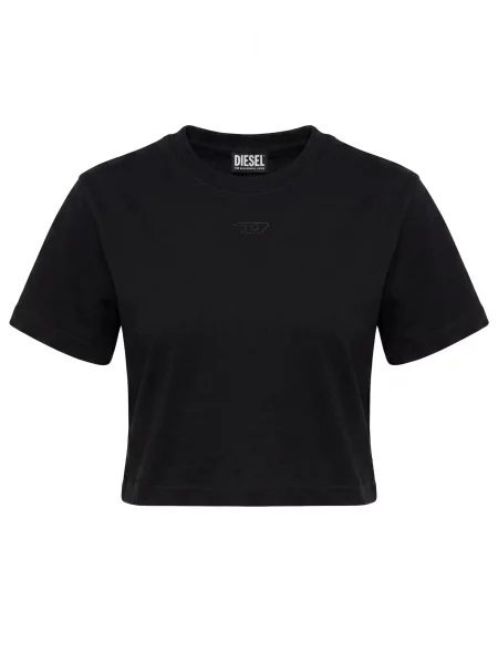 DIESEL Tricou CROPPED' negru