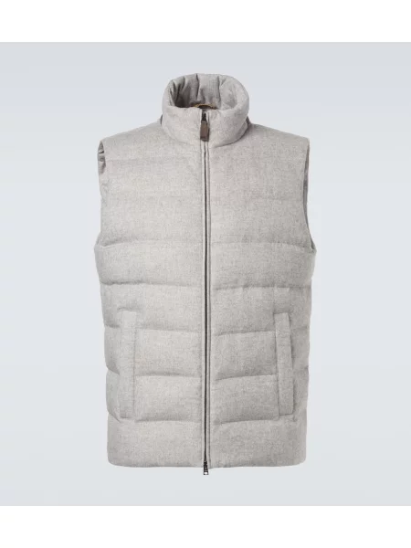 Svileni prsluk od perja Herno siva