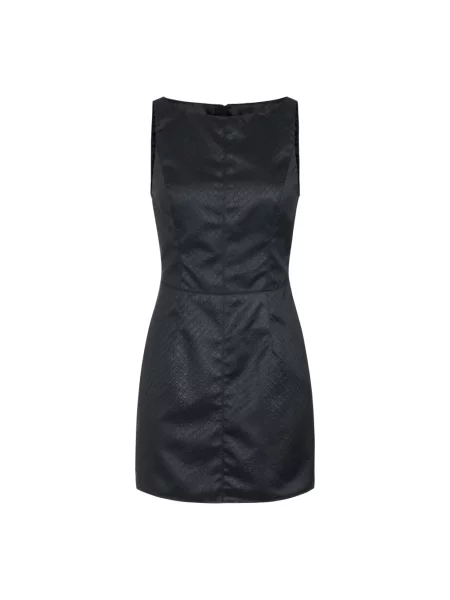 Sukienka mini Elisabetta Franchi z nadrukiem z tafty czarna