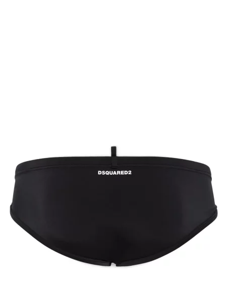 Slip de baie Dsquared2 cu imagine negru