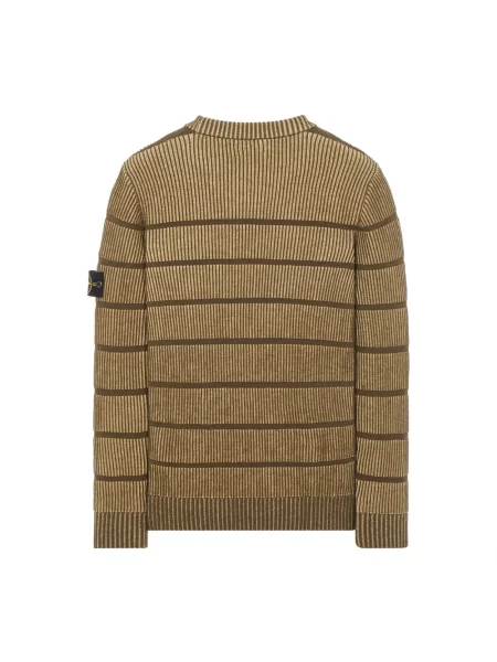 Sweter Stone Island wełniany z kamieniami beżowy