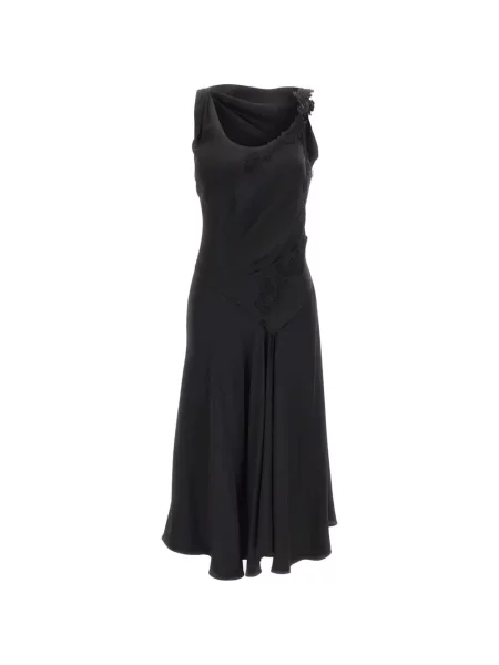 Rochie Victoria Beckham asimetrică din dantelă negru