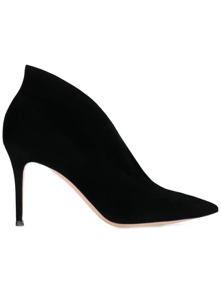 Botine Gianvito Rossi din piele de căprioară negru
