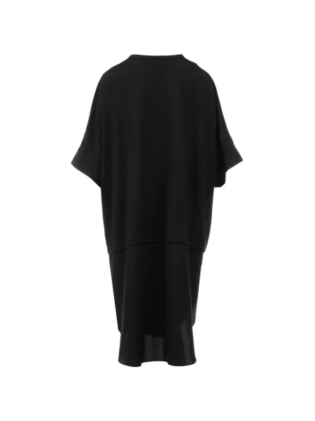 Rochie midi Y's cu decolteu rotund negru