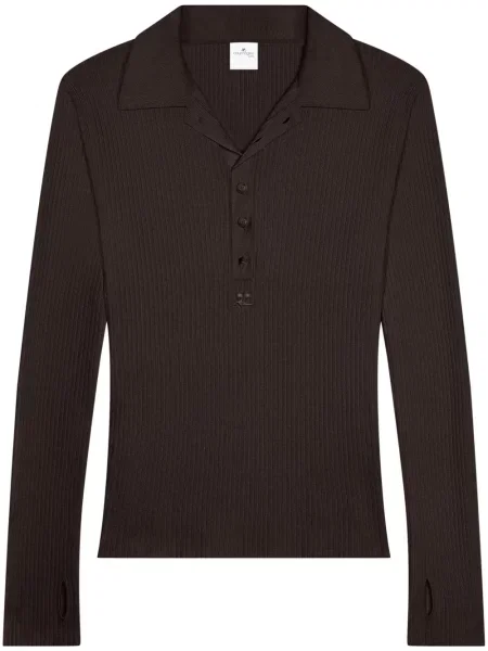 Polo Courreges de lână maro