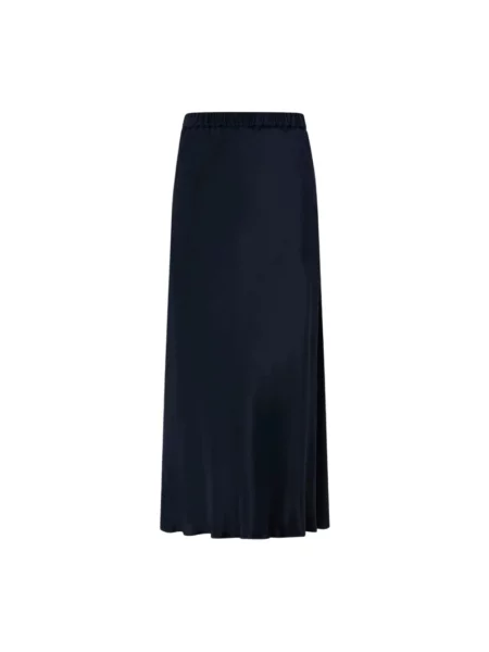 Lniana spódnica maxi Max Mara niebieska