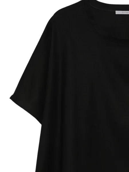 Top Dusan cu decolteu rotund negru