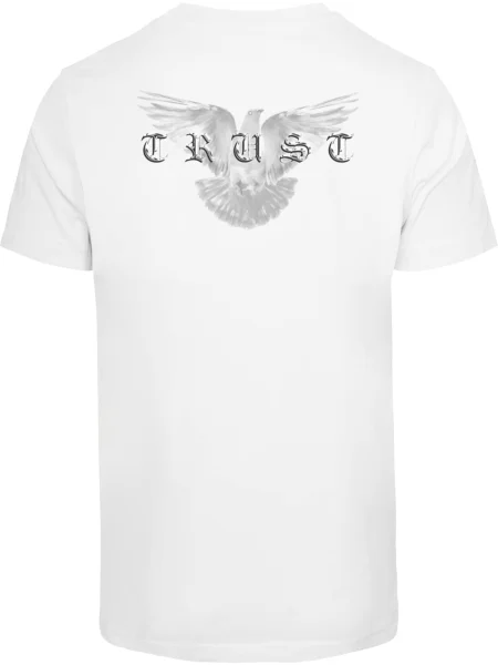 Mister Tee Tricou Trust Dove gri / negru alb