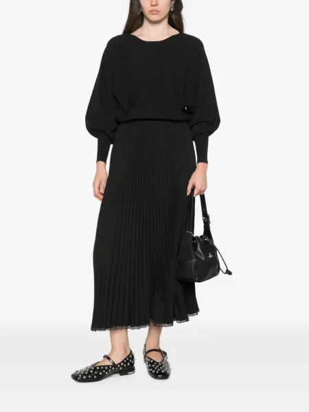 Rochie midi Twinset din dantelă negru