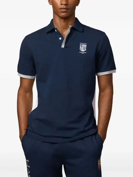 Scurt tricou polo Hackett London albastru
