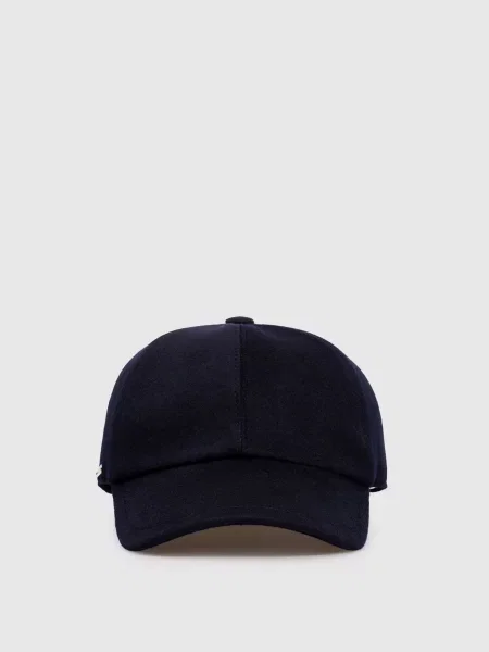 Кепка з кашеміру з логотипом Enrico Mandelli синя