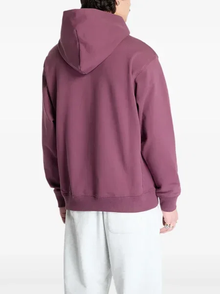 Δερμάτινο πλισέ hoodie New Balance με σχέδιο μαύρο
