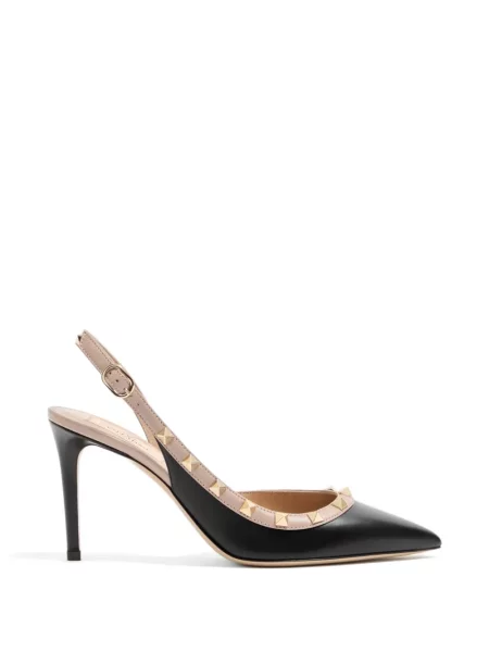 Pantofi cu toc Valentino Garavani slingback negru