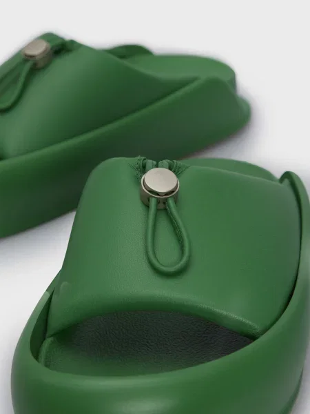 Кожаные шлепанцы Prpy зеленые