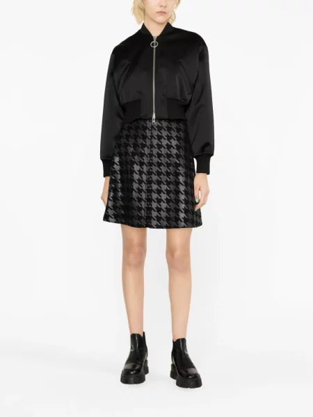 "houndstooth" rašto sijonas Moncler juoda
