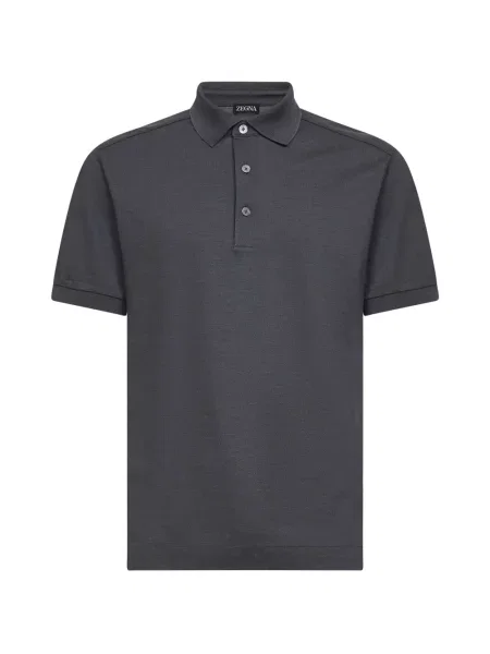 Tricou polo Zegna gri