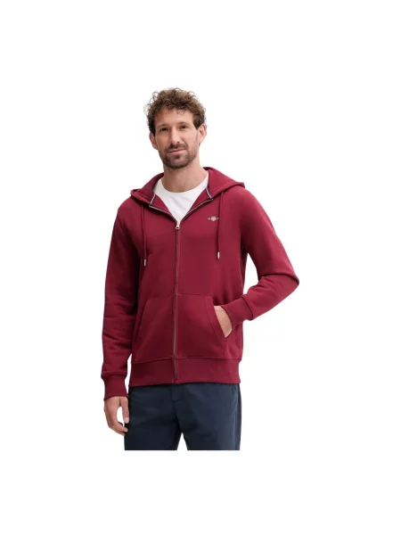 Bluza z kapturem Gant brązowa