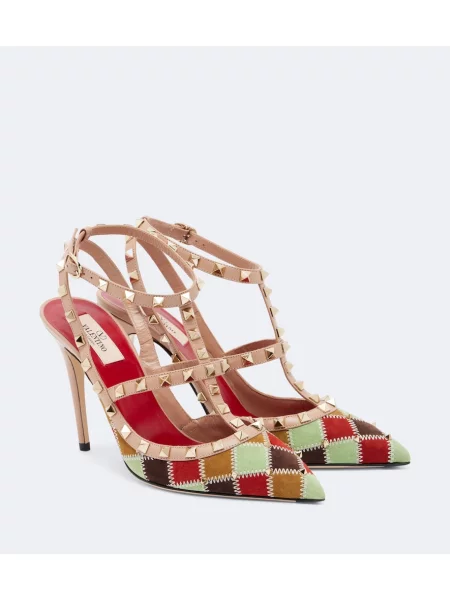 Pantofi cu toc Valentino Garavani din piele de căprioară