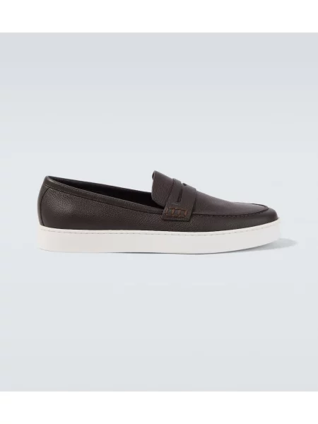Pantofi loafer Manolo Blahnik din piele maro