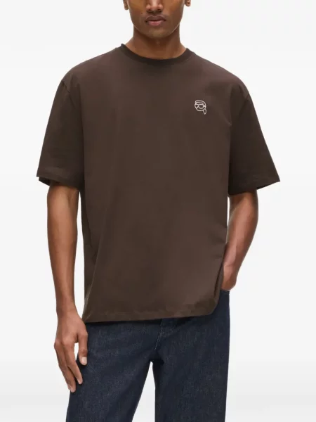 Tricou Karl Lagerfeld cu imagine maro