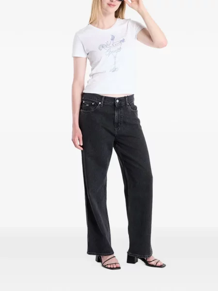 Stras tricou Guess alb