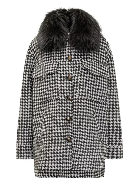 Palton de blană Ava Adore alb