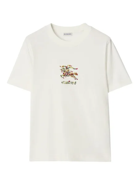 Tricou Burberry cu model floral alb