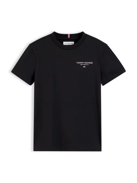 Tommy Hilfiger basic majica kratkih rukava za djecu od pamuka crna